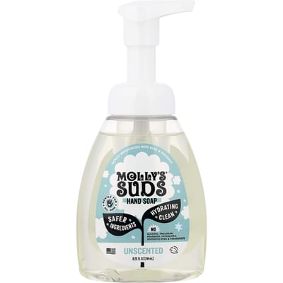 Molly's Suds, Handzeep, Ongeparfumeerd, 244ml (8,25 vloeibare ounces) white