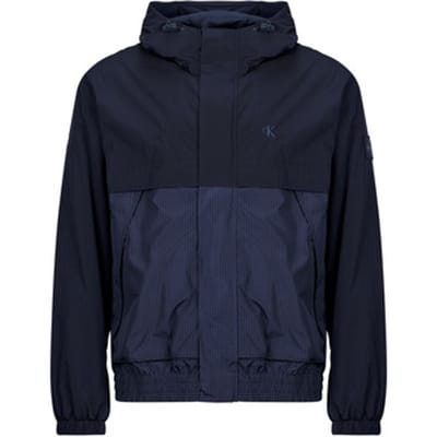 Calvin Klein Long Sleeve Lightweight Nylon Mixed Jacket Dark Sapphire Maat: S | Lichte Jassen Outlet | Heren | Blauw