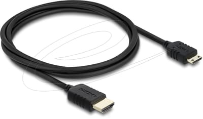 Delock Coaxial High Speed HDMI cable HDMI male to Mini HDMI male 8K 60 Hz 1 m