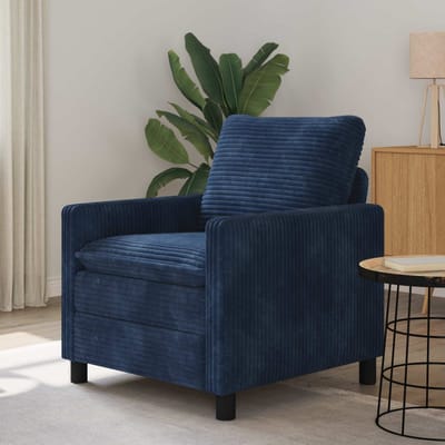 vidaXL - Bank - Marineblauw - 76 - x - 81 - x - 87,5 - cm - Polyester
