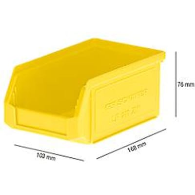 Magazijnbak LF 211 SSI Schäfer - polypropeen - L 168 x B 103 x H 76 mm - 0,9 l - geel