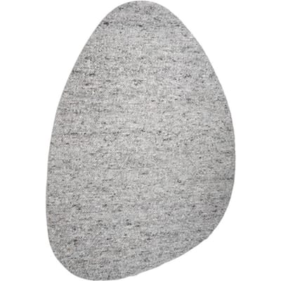 Vloerkleed Stone Licht Grijs 421 - Kiezelvormig 160 x 230 cm - Wollen Design Vloerkleed in Scandinavische / Japandi Stijl
