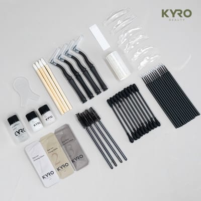 KYRO Beauty - DIY Lash & Brow Lifting Kit - Lash Brow Lamination Kit - Wimper en Wenkbrauw Lifting Kit - Lash & Brow Lift - Wimperserum - Wenkbrauw Serum - Inclusief Glue Balm