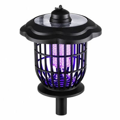 Solar Muggenlamp voor Buiten - 2-in-1 LED Tuinverlichting en Muggenvanger - Oplaadbare Anti-Muggen Lamp met UV-Licht - Weerbestendig ABS - Inclusief Ophangset - 52.5 cm