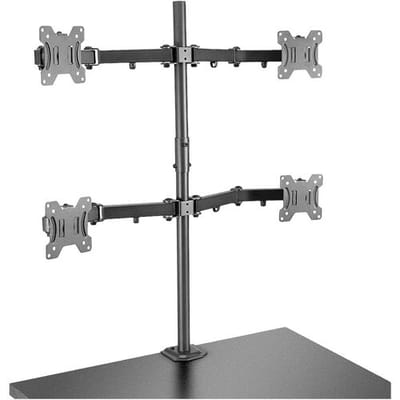 LINDY Zubehör TFT/LCD-TV Tafelbeugel voor monitor Aantal monteerbare displays: 4 Display(s) 43,2 cm (17) - 71,1 cm (28) Zwart Kantelbaar, Zwenkbaar