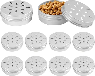 SnelShoppen - Pack van 10 Aluminium Cans voor Geurtraining Honden, 60 ml met Optimale Ventilatie, Trainingsaccessoires voor Honden, Geurboxen voor Hon