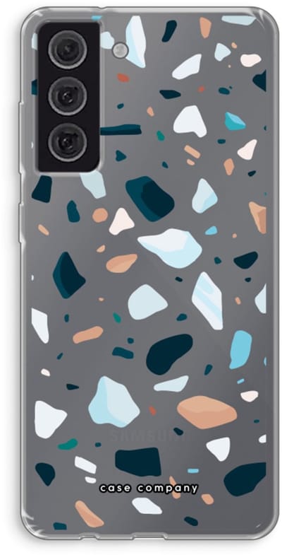 Case Company® - Hoesje geschikt voor Samsung Galaxy S21 FE hoesje - Terrazzo N°13 - Soft Cover Telefoonhoesje - Bescherming aan alle Kanten en Schermrand