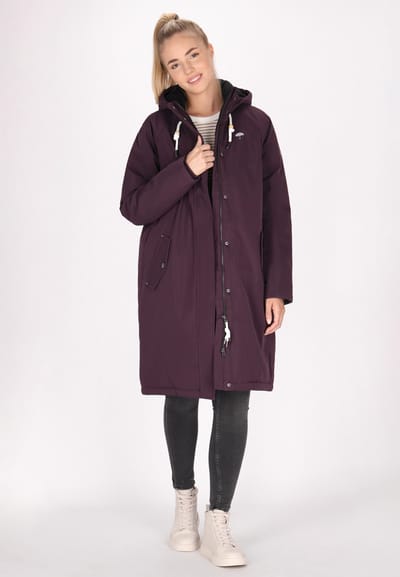 Schmuddelwedda Winter parka Dames donker paars