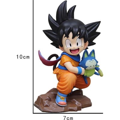 Top 14cm Dragon Ball Pop Kind Goku Figuren Goku Omhelzing Pura Yamcha Anime Model Pvc Collectie Bureau Decoratie Standbeeld Speelgoed Cadeau black