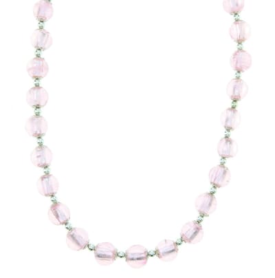 Behave - Halsketting met roze glazen kralen - Zomerse boho stijl