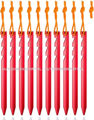 Lichtgewicht Y Haring 18cm Rood Met Kartel 10 stuks 13 gram per stuk