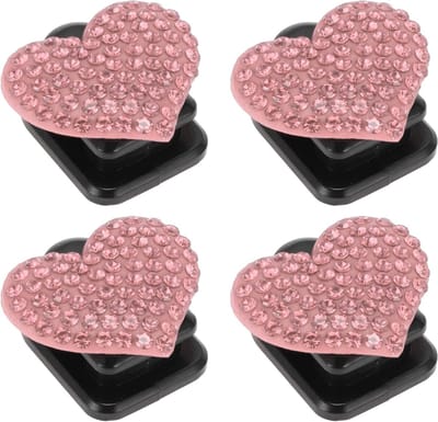Hanger Haakjes voor Auto Interieuraccessoires - Sterke Plakhaakjes voor SUV, Truck en Meer - Roze Rhinestone 3x3cm