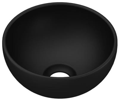 INK Otello XS waskom - 24x24x12cm - porselein zwart mat
