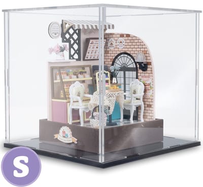 Plexiglas Display Case voor Bouwpakket - Transparante Stofkap 15x15x15 cm - Showcase Box voor Miniatuur - Vitrine Box voor Modellen - Stofkap Miniatuurhuisjes - Acryl Display voor Collectables - Dust Cover Modelbouw - Plexiglas Kubus - Crafts&Co