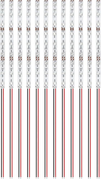 12 Stuks 150 mm LED Strips Rood 2835 SMD 12-18V Verlichting voor Modelbouw