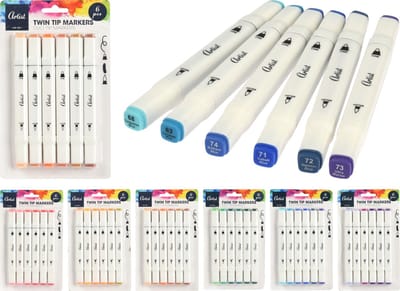 Markers duo 6 sts groen