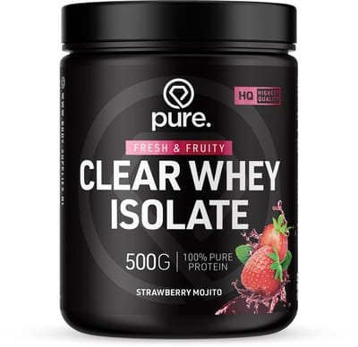 Pure. Clear Whey Isolate - Eiwit Limonade - Clear Whey Protein - Verfrissende Eiwit poeder - Strawberry Mojito - 20 servings - 500g