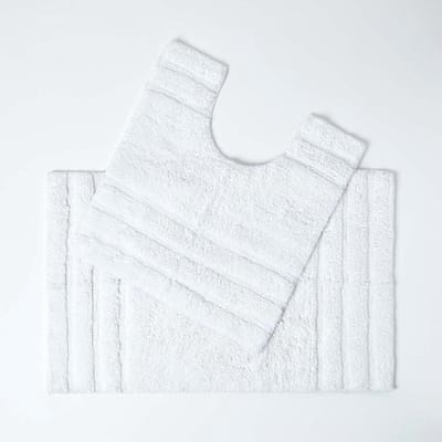 Famanu – 2 - Delige badmatset Spa Supreme bestaande uit badmat 50 x 80 cm en wc-mat 50 x 55 cm van puur katoen lindegroen