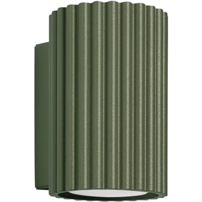 Sollux Lighting Wandlamp Karbon - GU10 - olijfgroen - aluminium - 10x6.5x8.5cm