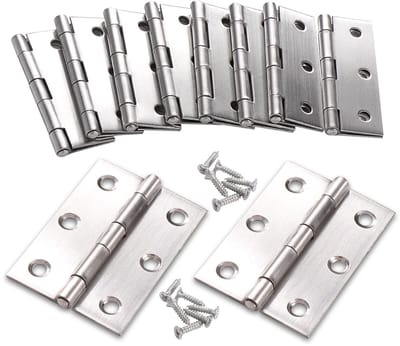 Dailygoods- Deurscharnier RVS - 270 Graden Rotatie - Scharnier Reparatie Plaat - Scharnieren voor Deuren - Inclusief 60 Schroeven - Schokbestendig en Duurzaam