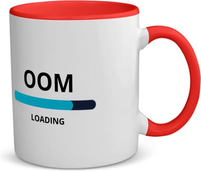 Akyol - oom loading koffiemok - theemok - rood - Oom - ochtendkoffie laden - verjaardagscadeau - verjaardag - cadeau - cadeautje voor oom - oom artikelen - kado - geschenk - gift - 350 ML inhoud