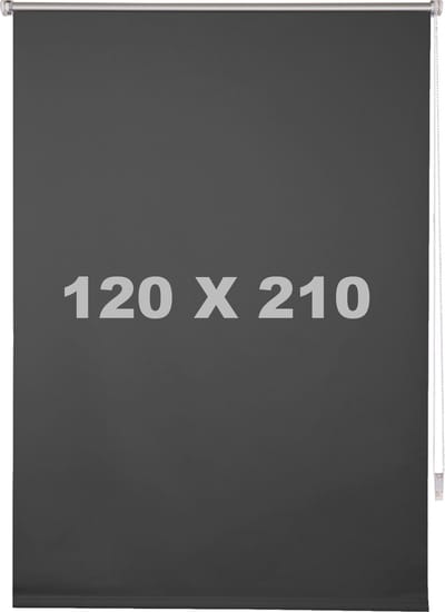 Happyment Luxe Rolgordijn Antraciet - 120x210cm - Rolgordijnen verduisterend - Luxaflex - Isolerend - Zonder of met boren