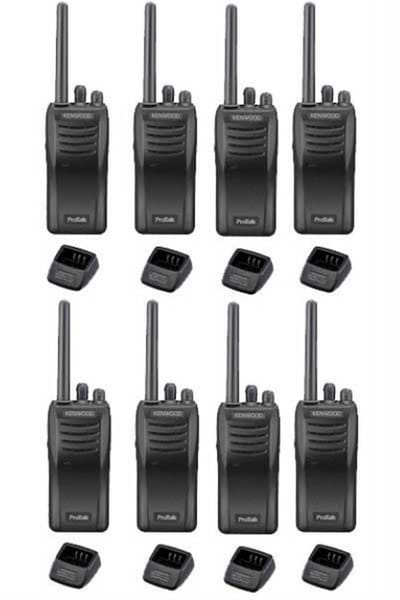 Set van 8 stuks Kenwood TK-3501 PMR446 met tafelladers