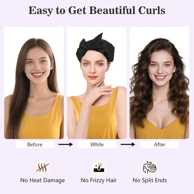 Heatless Curls Set: 6x Krulspelden zonder Hitte voor Zachte Krullen 's Nachts