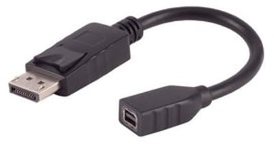 DisplayPort 1.2 Adapter, DisplayPort Stecker auf Mini DisplayPort Buchse, 4K, 0,2m