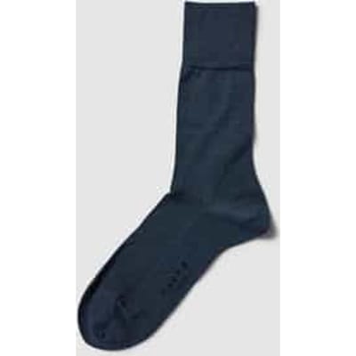FALKE Tiago eenkleurig fil d'Ecosse katoen sokken heren blauw - maat 39-40