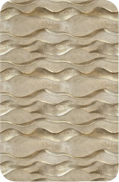 WC mat 40x60 cm - Antislip - Golven - Patroon - Goud - Toiletmat - Vloermat - Douchemat - Toilet tapijt - Toiletmatten
