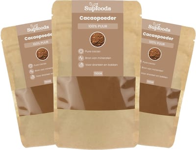 Cacao Poeder 100% Puur - 600g - Cacao Ongezoet - Voor Smoothies, Chocolademelk en Bakken