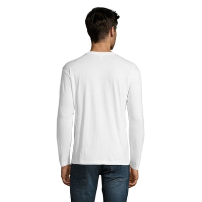 SOLS Heren Monarch T-shirt met lange mouwen (Wit)