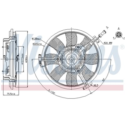 Koelventilatorwiel, motorkoeling NISSENS 85691