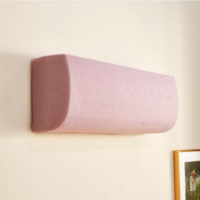 Premium Kleur Hoge Kwaliteit Airconditioner Stofhoes Polar Fleece Beschermende Wandmontage Beschermer Gemakkelijk Schoon te Maken Hoes Klassieke Stofhoes Effen roze