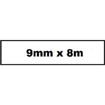 Labeltape Quantore TZE-221 9mmx8m Wit/Zwart - 1 Stuk