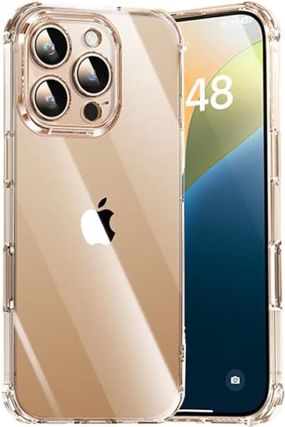 AziLine Shockproof Case Geschikt voor iPhone 16 Pro Max - Transparante Luxe iPhone 16 Pro Max Bescherming Hoesje - Maximaal Stevig en Premium Kwaliteit geschikt voor Apple iPhone 16 Pro Max