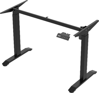 Zit Sta Bureau Elektrisch verstelbaar onderstel | Frame zwart | Geschikt voor bureaublad formaat 120 cm | met geheugenfunctie | In hoogte verstelbaar van 72-117 cm
