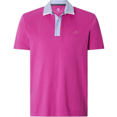 Jan Vanderstorm herren Poloshirt - 52/54 - fuchsia - Plus Size