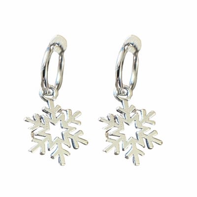 klem oorbellen- Sneeuwvlok kerst- geen gaatje- Charme Bijoux