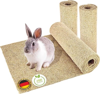 Knaagtapijt Hennep - Hennepmat Kleine Dieren - Comfortabel Verblijf - Super Absorberend - 50 x 70 cm - Natuurlijk