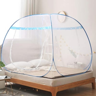 Pop-up Muggennet voor Tweepersoonsbed - Eenvoudige Installatie en Draagbare Tent