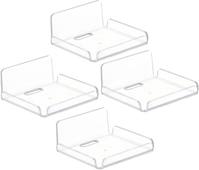 Beveiligingscamera Beugel - Muurplank Houder - Apparatuur Plaatsen - Eenvoudige Installatie - 10.2 x 10.2 cm - Transparant