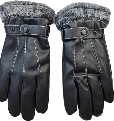 BamBella® Handschoenen winter Heren imitatie leer warme binnenkant touch screen