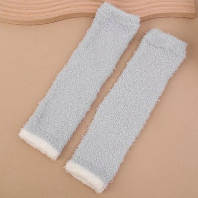 Winterkniebescherming Verdikt pluche Hoge elasticiteit Beenwarme mouwen Koraalfleece Koudbestendige zachte beenwarmer
