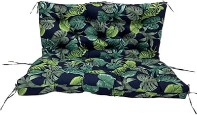 Schommelkussen Vervangend - Tuinkussen Bank - Buiten Ontspannen - Waterdicht Polyester Weefsel - 60x40 inch - Groene Bladeren