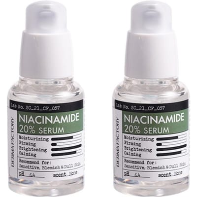 THE DERMA FACTORY Sérum à la Niacinamide 20% 30ml (2 pcs) gray