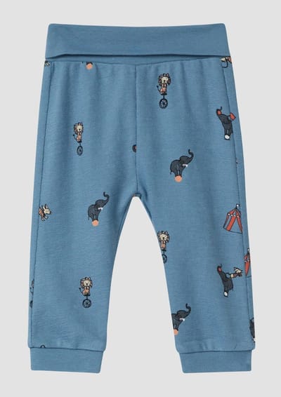 s.Oliver - others - Joggingbroek met all-over print in structuurjersey