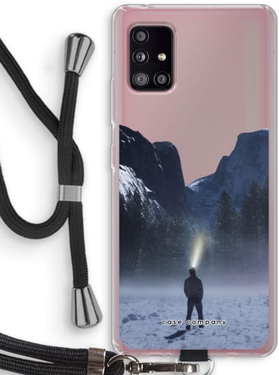 Case Company® - Hoesje met koord geschikt voor Samsung Galaxy A51 5G hoesje met Koord - Wanderlust - Telefoonhoesje met Zwart Koord - Bescherming aan alle Kanten en Over de Schermrand