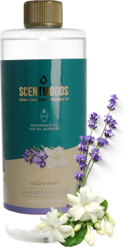 Scentmoods Lavendel & Jasmijn Geurolie - Geurolie Voor Oliebrander - Etherische Olie - Essentiele Olie - Etherische Olien - 750ml